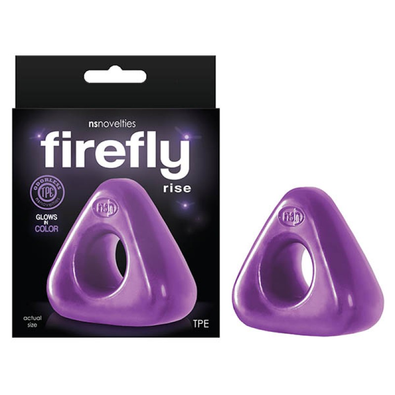 Firefly Rise Glow in Dark Cock Ring - Purple